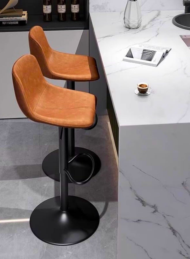 Chase Up Bar Stools Modern Adjustable Counter Swivel BarStools, Breakfast Stools with Back and Footrest, Dining Chairs for Bar Kitchen Dining Room - Image 2