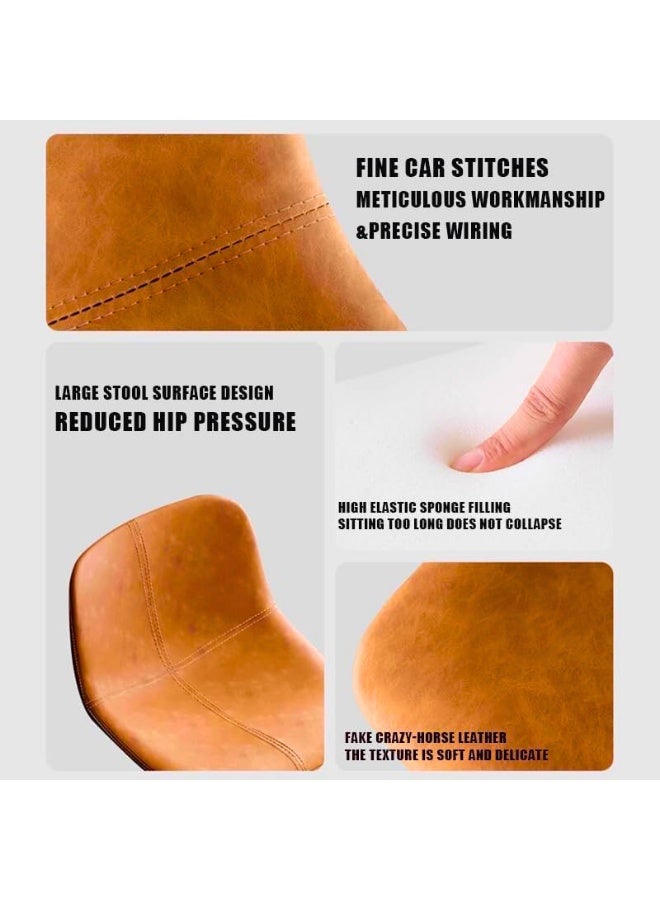 Chase Up Bar Stools Modern Adjustable Counter Swivel BarStools, Breakfast Stools with Back and Footrest, Dining Chairs for Bar Kitchen Dining Room - Image 4