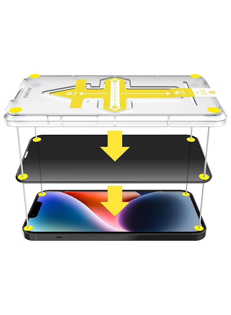 Markhor Tempered Glass Privacy Anti Spy Screen Protector With Auto Alignment Easy Installation For Apple iPhone 14 Plus Clear - Image 4