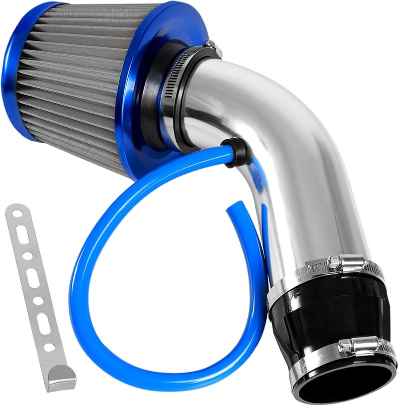 Tongze Upgraded 3 Inch Universal Cold Air Intake Filter Kit with Stainless Steel Filter and Aluminum Alloy Pipe - Image 1
