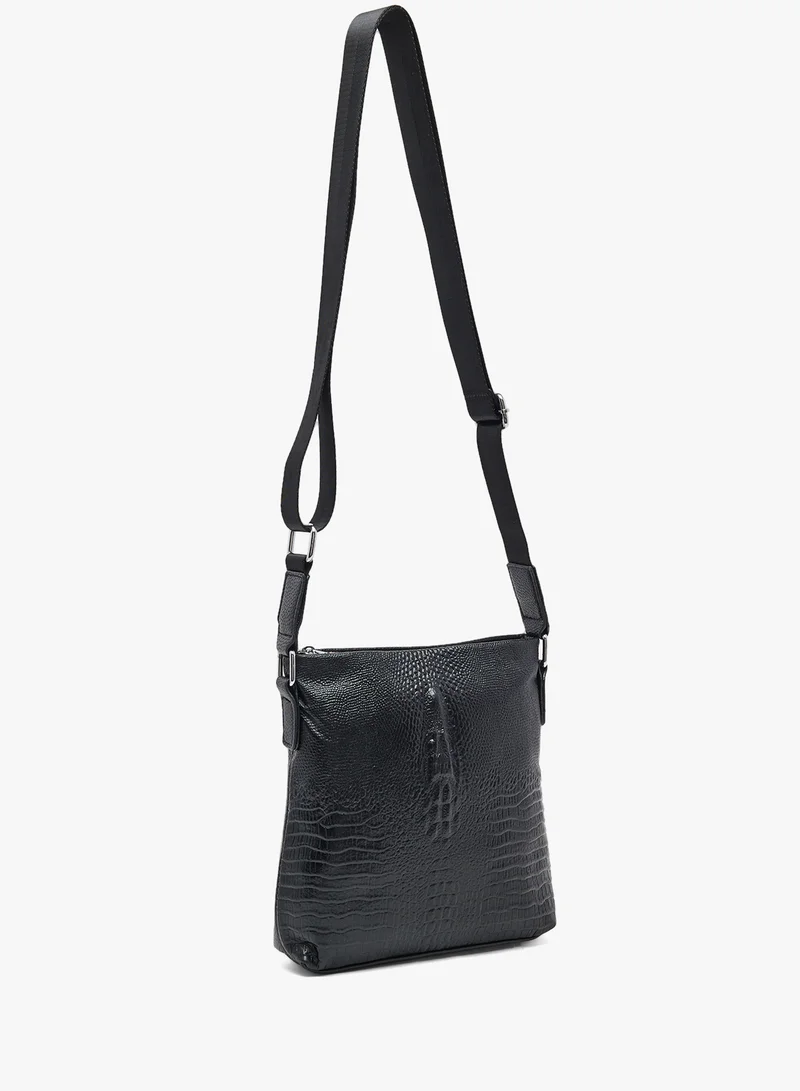 Robert Wood Croc Emboss Crossbody Mesenger Bag
