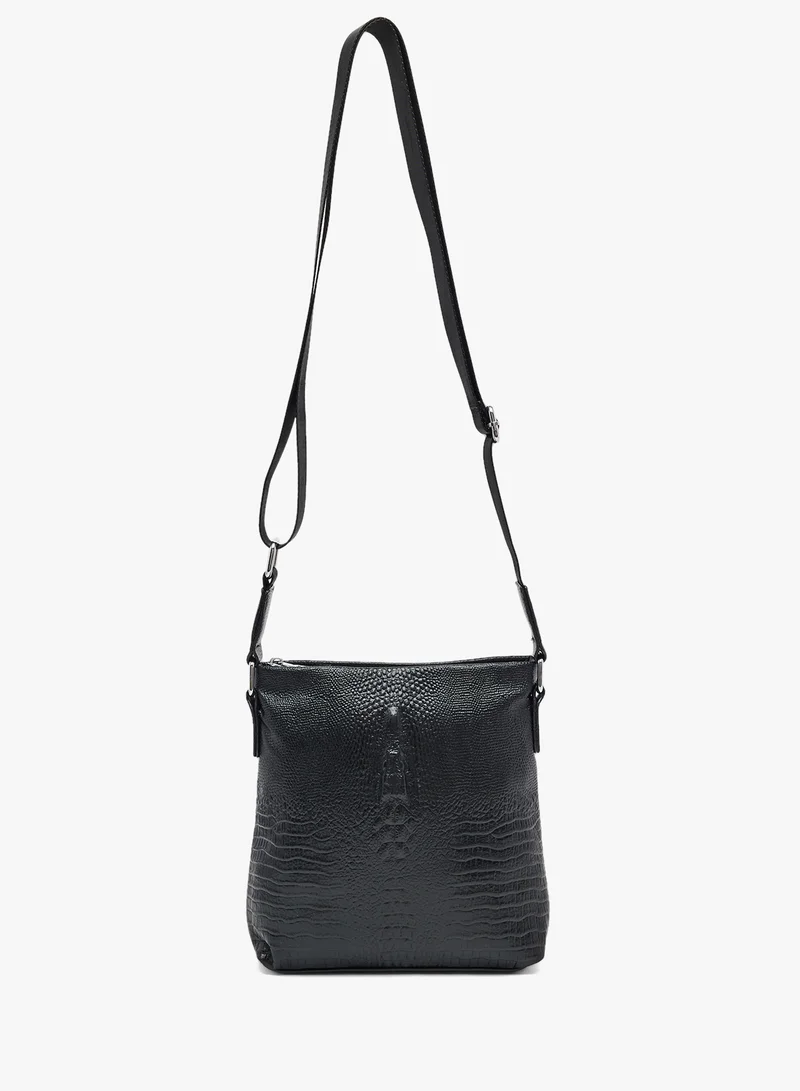 Robert Wood Croc Emboss Crossbody Mesenger Bag