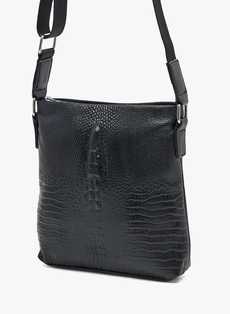 Robert Wood Croc Emboss Crossbody Mesenger Bag