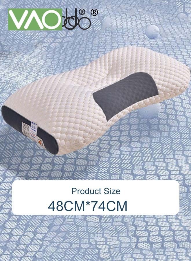VAOdo Bed Pillow for Sleeping Ergonomic Cervical Contour Pillow for Side Back and Stomach Sleeper Pillow for Neck Shoulder Pain Neck Pillow  - Image 5