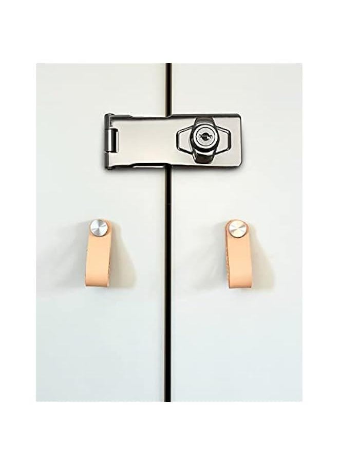 Arabest Keyed Hasp Locks, 2 Pack 4 Twist Knob Cabinet Knob Lock Keyed Locking Latch Safety Lock with Mounting Screws for Cabinets, Drawers, Toolboxes, Mailboxes, Black  - Image 5