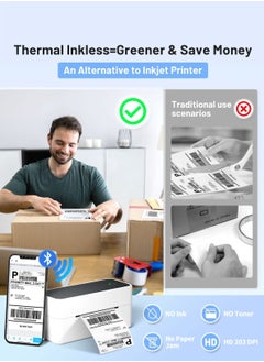 phomemo Bluetooth Thermal Label Printer for Shipping Label - Wireless Shipping Label Printer Compatible with iOS&Android&PAD&PC  - Image 5