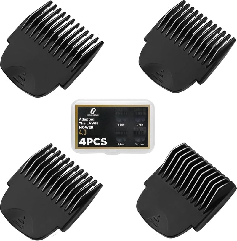 CR8GR8 Professional Guide Comb Fit Cutting Guider for Manscaped 4.0,4 Pack 8 Cutting Lengths from 1/8"-1/2" Inch Fit The Lawn Mower 4.0 Groin Hair Trimmer - Image 1