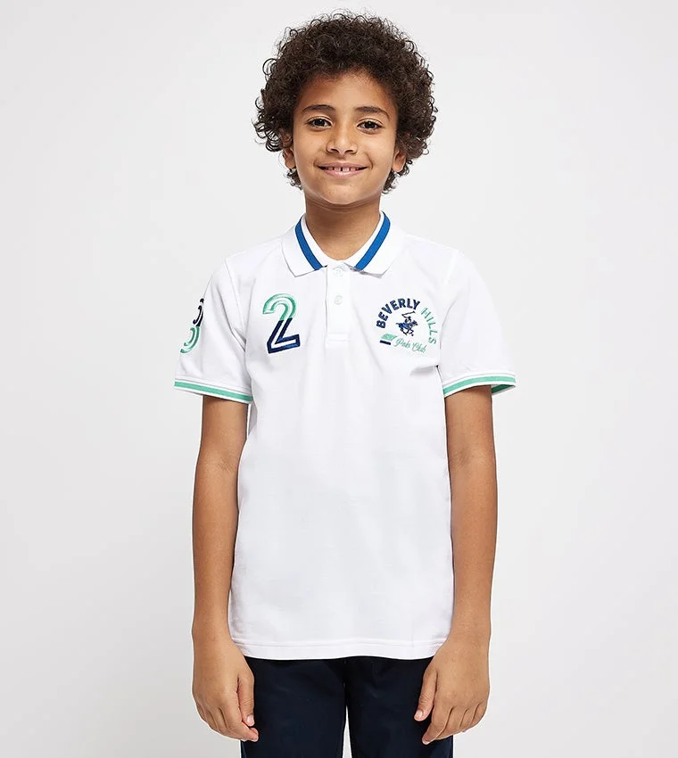BEVERLY HILLS POLO CLUB Embroidered Short Sleeves Polo T-Shirt