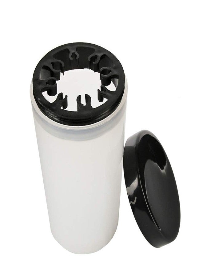 روبي فيس كوب تنظيف فرش فن الأظافر من روبي فيس، بلاستيك أسود، فتحات متعددة الأحجام، 8 فرش، غطاء لولبي، قلم جل للأشعة فوق البنفسجية، فرش أكريليك، وعاء تنظيف، قطعة واحدة - Image 2