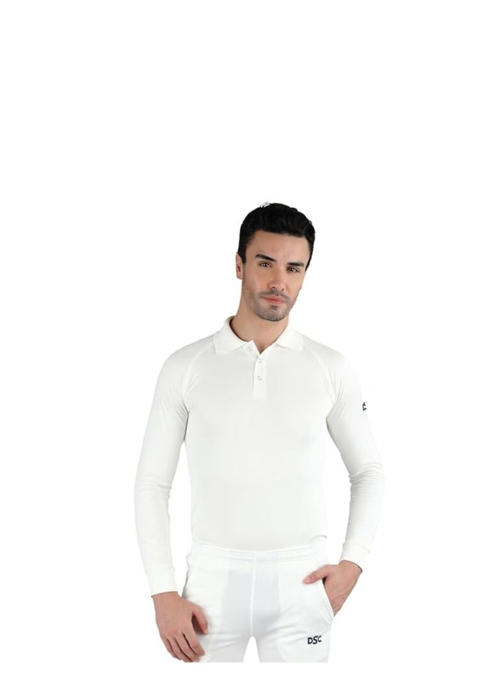 DSC Men’s Cricket T-Shirt | Ultra-Light Polyester full Sleeve Polo with COOL & DRY Technology | Mesh Ventilation, Turtle Neck, Regular Fit | Made in India - Image 1