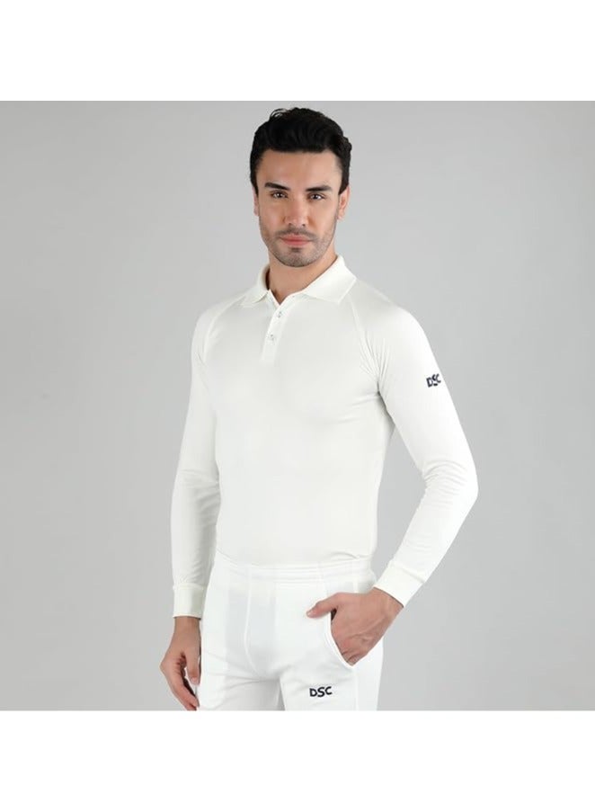 DSC Men’s Cricket T-Shirt | Ultra-Light Polyester full Sleeve Polo with COOL & DRY Technology | Mesh Ventilation, Turtle Neck, Regular Fit | Made in India - Image 4
