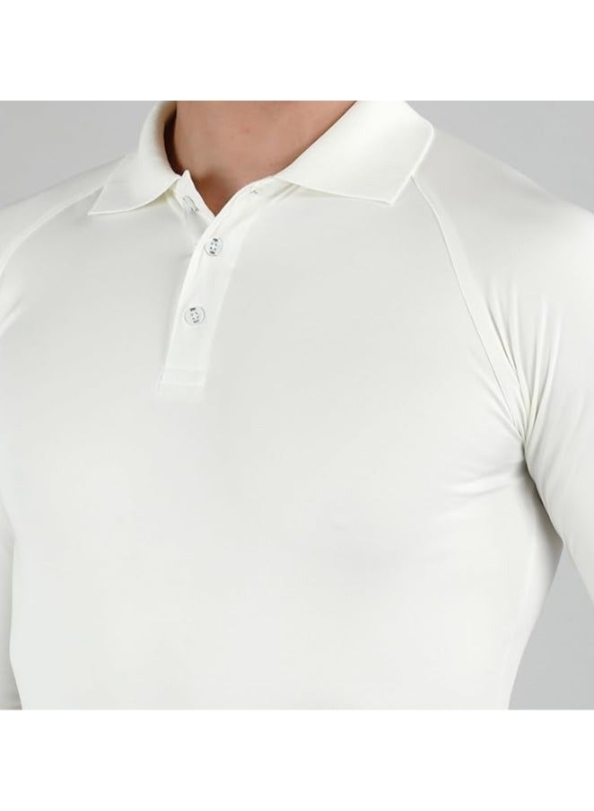 DSC Men’s Cricket T-Shirt | Ultra-Light Polyester full Sleeve Polo with COOL & DRY Technology | Mesh Ventilation, Turtle Neck, Regular Fit | Made in India - Image 5