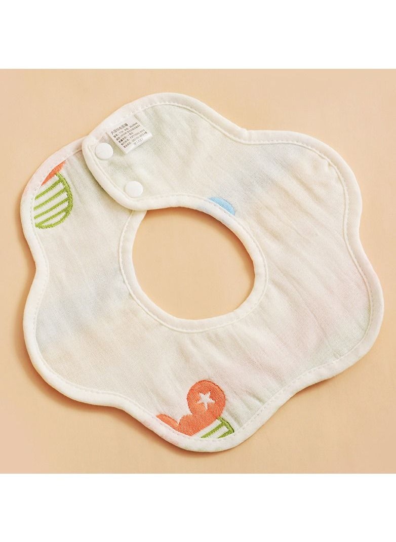Loquat Pure Cotton Cartoon Printing Baby Bib 