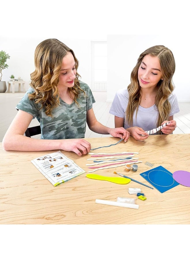 Hapinest DIY Clay Jewelry Dish Arts and Crafts Kit Gifts for Girls Kids Ages 8 9 10 11 12 Years Old - Image 1