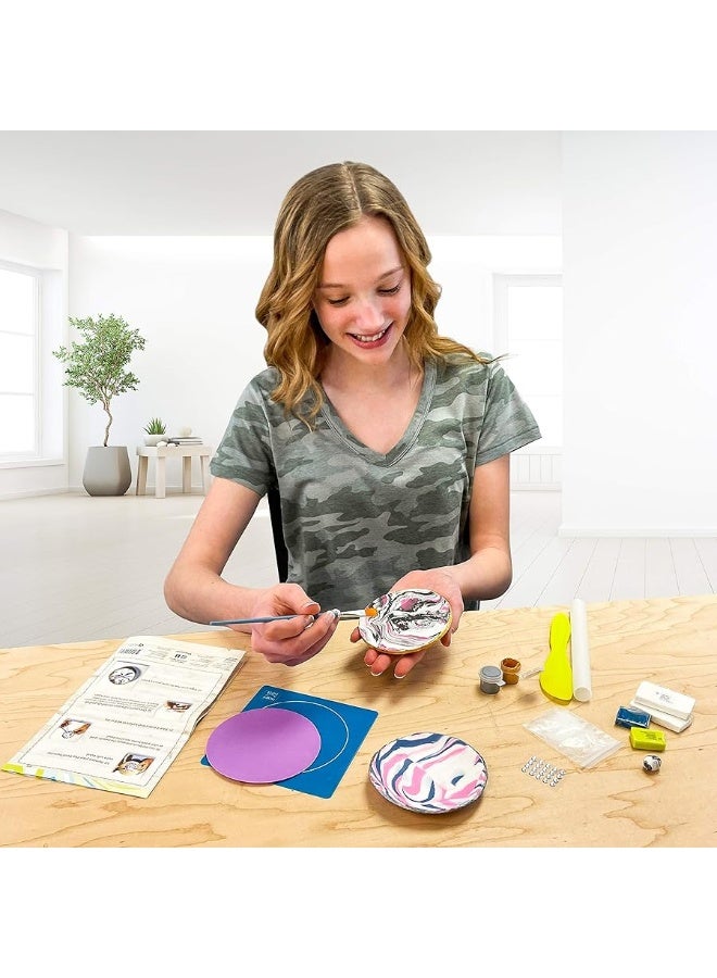 Hapinest DIY Clay Jewelry Dish Arts and Crafts Kit Gifts for Girls Kids Ages 8 9 10 11 12 Years Old - Image 3