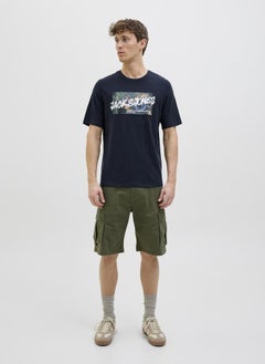 JACK & JONES Jjhawaii Hawaii Graphic Print Crew Neck T-Shirt  - Image 5
