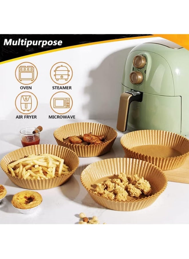 50 Piece Air Fryer Round Nonstick Steamer Pads High Quality Parchment Paper for Baking - Image 1