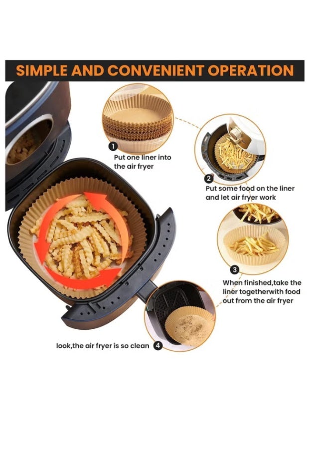 50 Piece Air Fryer Round Nonstick Steamer Pads High Quality Parchment Paper for Baking - Image 3