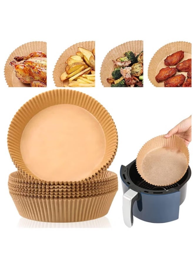50 Piece Air Fryer Round Nonstick Steamer Pads High Quality Parchment Paper for Baking - Image 5