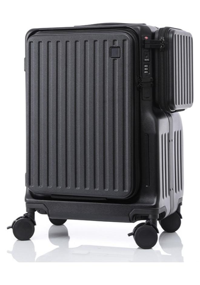 Skycare  Airline-Approved PC Carry-On Luggage - Lightweight Hardside Spinner Suitcase with TSA Lock, USB Charging, Front Pocket, and Cup Holder - Image 1
