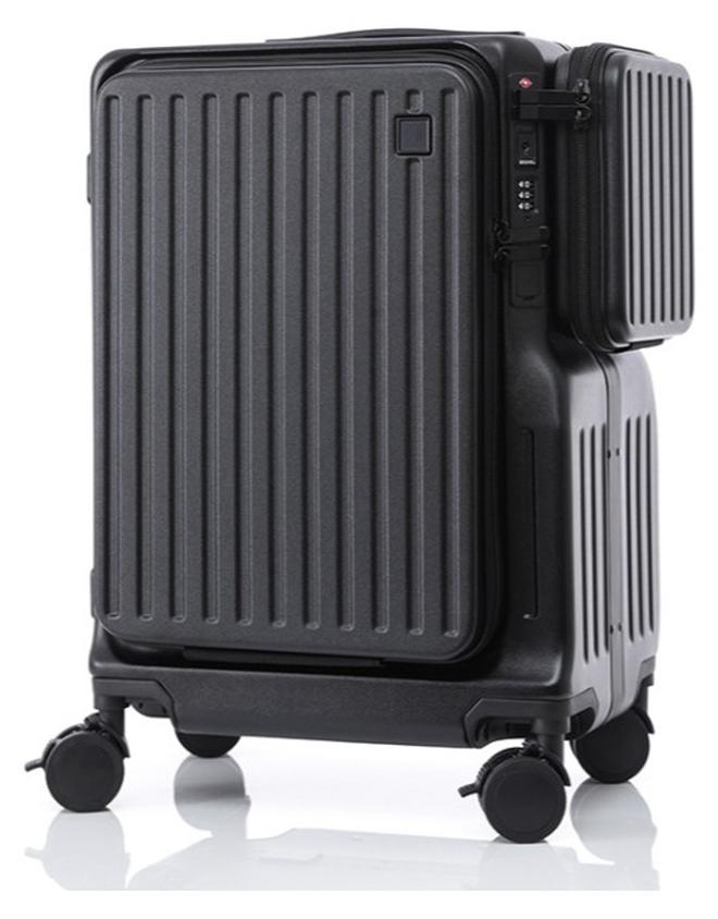 Skycare  Airline-Approved PC Carry-On Luggage - Lightweight Hardside Spinner Suitcase with TSA Lock, USB Charging, Front Pocket, and Cup Holder - Image 1
