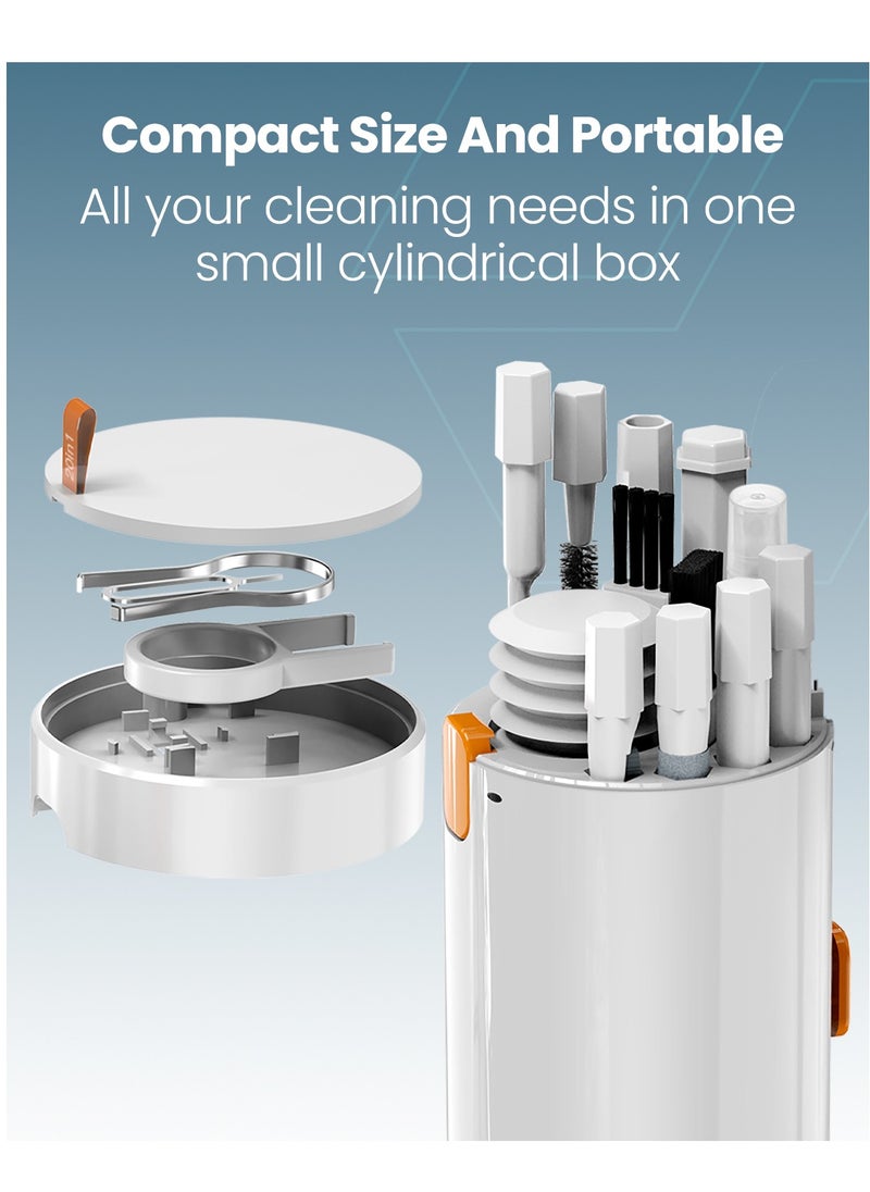 Moxedo 20 in 1 Electronics Cleaning Kit Multi-Functional Gadget Cleaning Tools for PC Computer Screen, Charging Ports, Camera Lens, Earbuds, Cellphones, Keyboard and Headphones