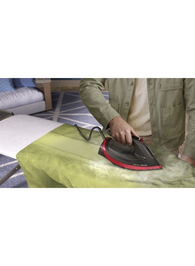 Philips 6000 Series Steam Iron High end irons 300 ml 2800 W DST6130/46 Black/Red - Image 5