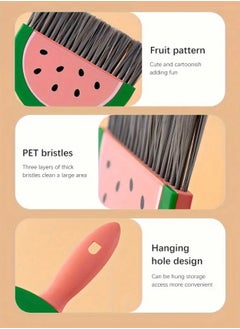Just Quality Cute Cartoon Fruit Mini Cleaning Brush And Dustpan Set, Handheld Sweeping Brush And Dustpan, Desktop Cleaning Brush, Garbage Shovel, For Desktop, Sofa, Furniture, Travel, Cleaning Supplies  - Image 5