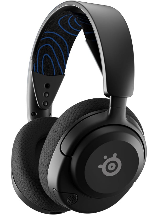steelseries Arctis Nova 5P Wireless Headphones, 40mm Neodymium Drivers, ClearCast Gen 2.x, Retractable Boom, 360° Spatial Audio, Quick-Switch Wireless, Black / Blue | 61673 - Image 2