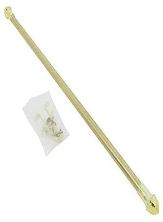 Graber 7/16-Inch Round Cafe Curtain Rod (28 to 48-Inch Width, Brass) - Image 3