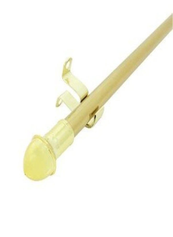 Graber 7/16-Inch Round Cafe Curtain Rod (28 to 48-Inch Width, Brass) - Image 1