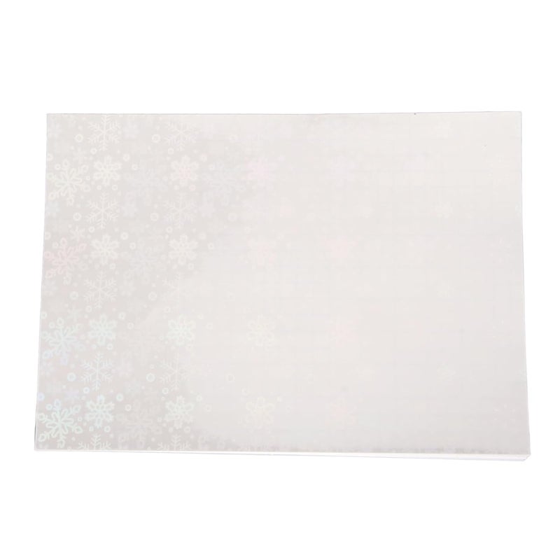 A4 Holographic Cold Laminate Sheet, Self Adhesive Laminating Sheets, Cuttable Cold Laminating Film for DIY Projects, Enhance Texture with 50 Sheets BOPP Material for Bad (Snowflake Film) - Image 2
