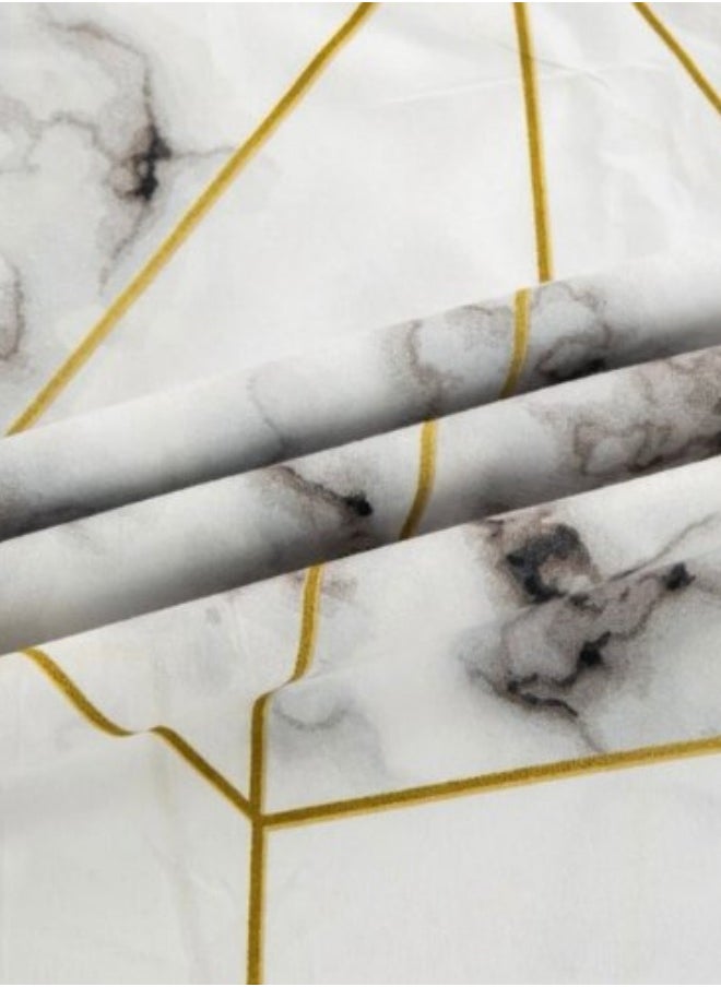 LUNA Home - Bedding Set Without Filler Various Sizes (Comforter Cover Set) Marble Design White And Black - Image 1