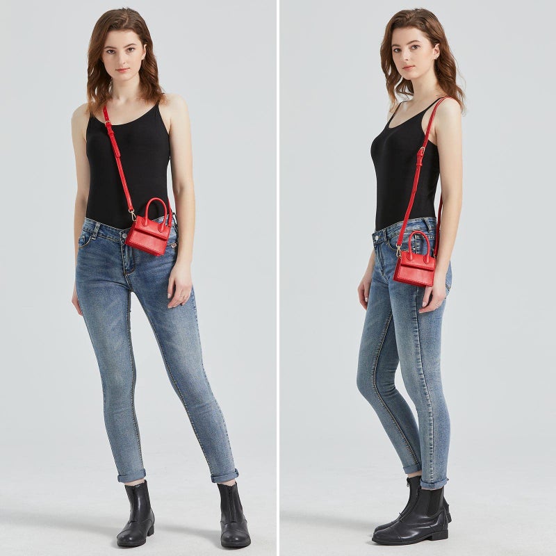 CATMICOO Mini Purse for Women, Mini Bag with Crocodile Pattern (Black crocodile pattern) - Image 4