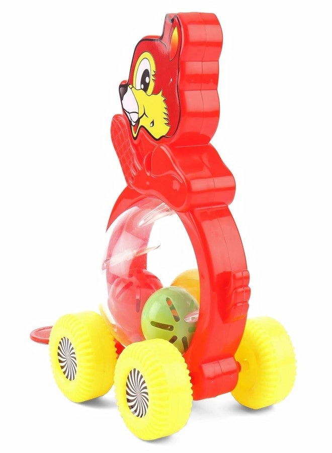 TOYIQ Toddler Pull and Push Rolling Ball Squirrel Toy, Educational Development Toy for 6-12 Months, 1 Year Old Kids and Infants - Image 1