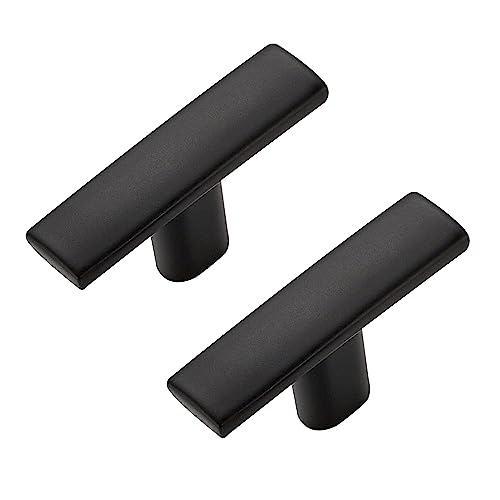 Ravinte Decor 30 Pack Black Cabinet Knobs Curved Cabinet Pulls Matte Black Knobs for Kitchen Drawer Solid Dresser Pulls for Kitchen Hardware 134 Inch Length Single Hole - Image 1