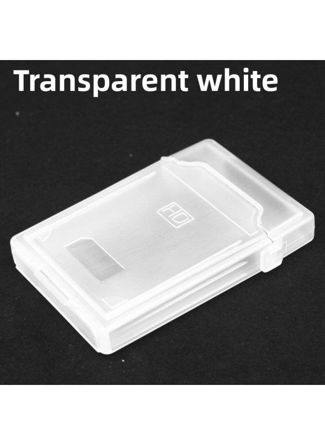 2.5 Inch PP Mobile Hard Disk Box Hard Disk Storage Box Hard Disk PP Box Hard Disk Plastic Box Hard Disk Protective Cover-Color:White  - Image 1