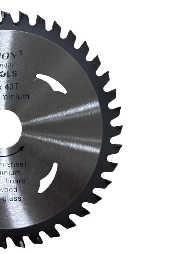 Jon Bhandari Tools 5 inch TCT Super Cut Circular Saw Blade – 40 Teeth, Tungsten Carbide Tipped | Cuts Aluminium, Wood, Plywood, PVC, Plastic & Metal Sheets | For Table, Miter & Circular Saws - Image 3