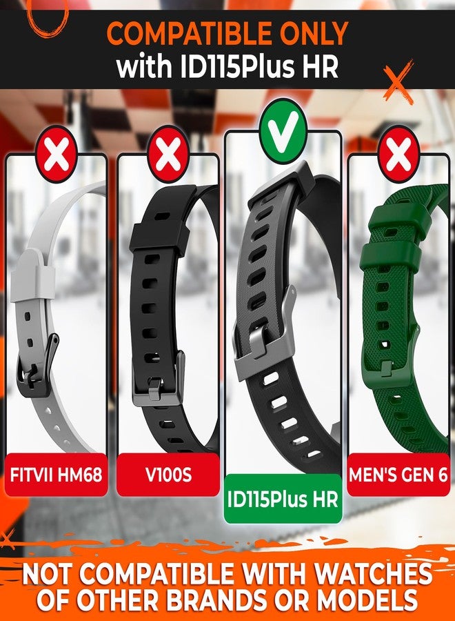 Reluen 2-Pack Bands Compatible with ID115Plus HR — Adjustable Silicone Wrist Straps - Image 2
