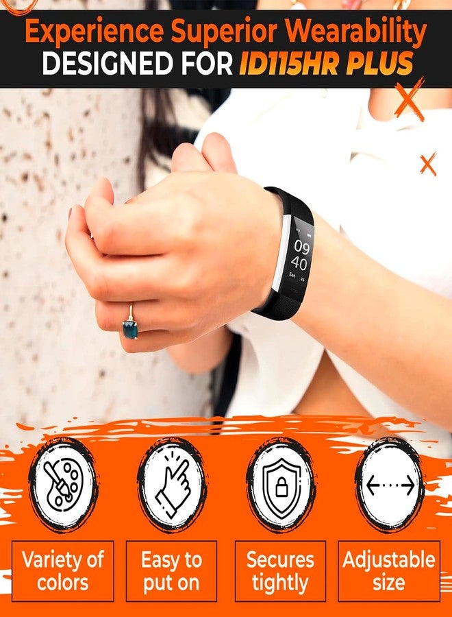Reluen 2-Pack Bands Compatible with ID115Plus HR — Adjustable Silicone Wrist Straps - Image 5