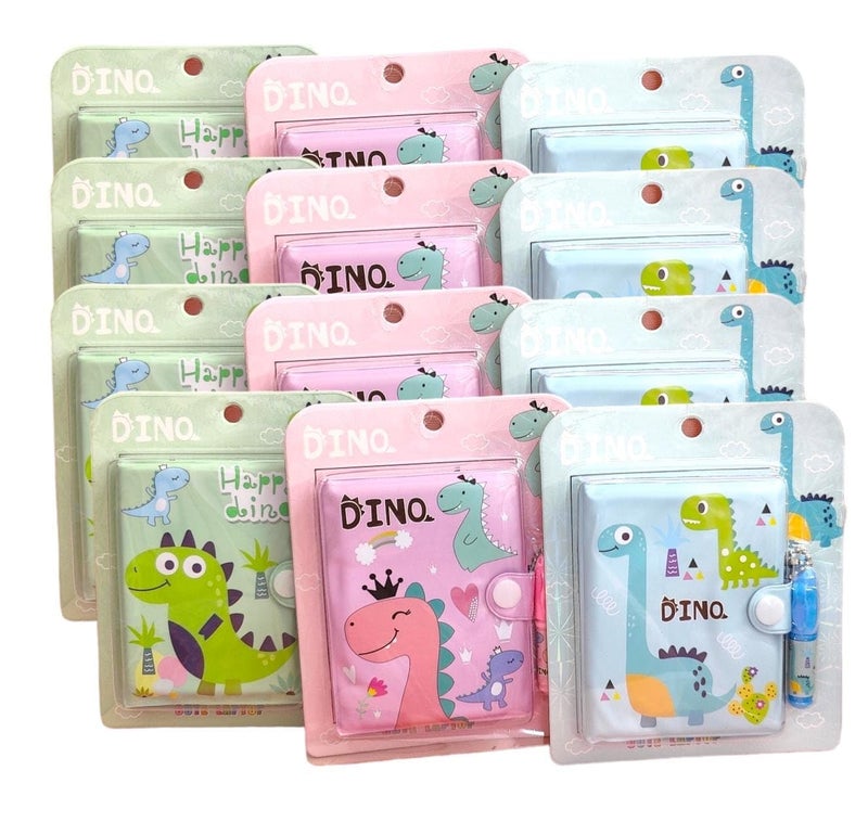 Tera13 Birthday Gifts Cartoon Diary For Boys (12 pcs) Note Book Diary For Kids Return Gifts Diary, Kids Diary, Dinosaur Diary Theme Party For Girls & Boys - Image 1