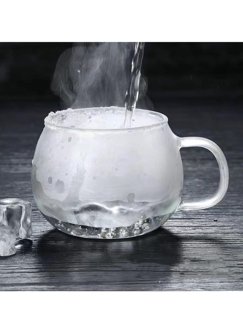 Glass Tea Mug with Infuser and Lid, Durable Tea Cup for Loose Leaf Tea, 400ml (13.5 Oz)