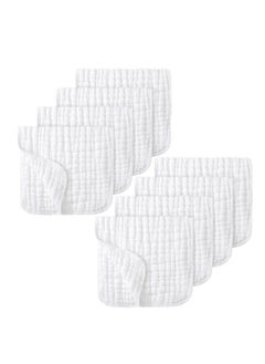 General 8-Piece Baby Burp Cloths, Gauze Washcloths, 25cm x 50cm  - Image 1