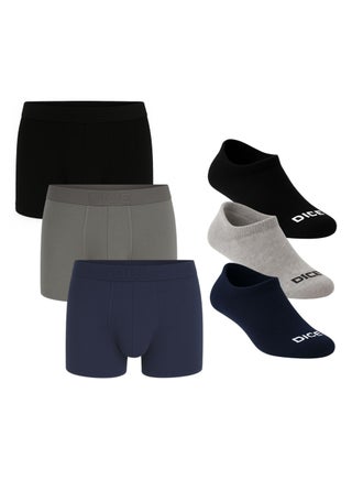 Men's Boxer Briefs 3-Pack with Matching Mini Socket Socks 3-Pack, Black/Grey/Navy - pzsku/Z9A6021096761E57F08D9Z/45/1752602300/c7317404-4e74-4db1-9ae1-72fcc12105bc