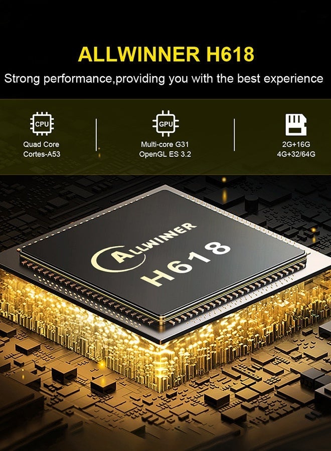 تلفزيون صندوق تلفاز ذكي يعمل بنظام أندرويد 14.0، 4G/64G، 2.4G، 5G، واي فاي مزدوج، 6 قنوات، H.265، 8K، Allwinner H618، مشغل وسائط UHD رباعي النواة، أجهزة فك التشفير - Image 2