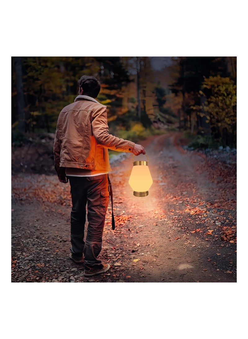 Zikra Solar Lanterns Outdoor Hanging Warm Light Rechargeable Cing Lantern Portable Cordless Vintage Waterproof Lights for Yard Garden Lawn Porch Fence 5.5x10.2in - Image 5