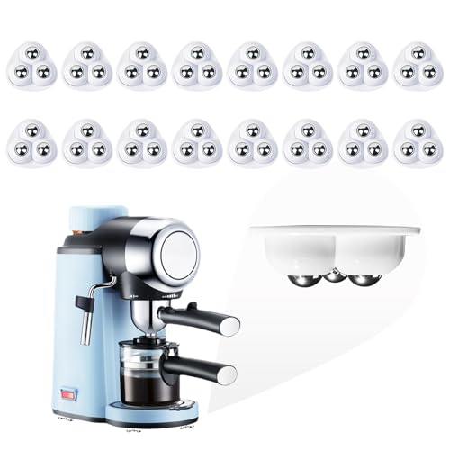 Tasttin Self Adhesive Caster Wheels for Countertop - Furniture Sliders & Appliance Rollers for Kitchen, Coffee Machine, Blender, Oven (White, 16pcs) - Image 1