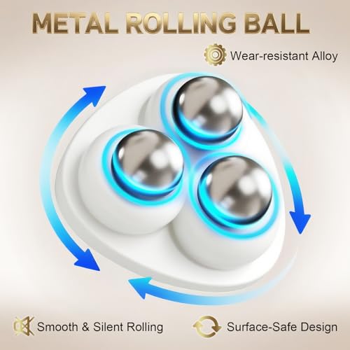 Tasttin Self Adhesive Caster Wheels for Countertop - Furniture Sliders & Appliance Rollers for Kitchen, Coffee Machine, Blender, Oven (White, 16pcs) - Image 3