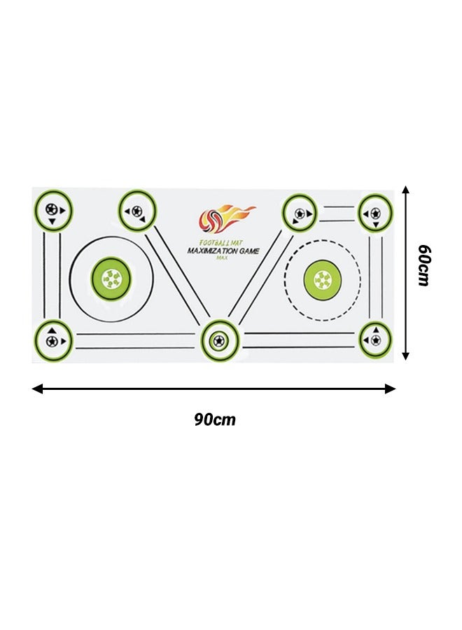 Generic Football Soccer Training Mat for All Ages, Non-Slip Soccer Training Equipment, Silent Shock Absorption Footstep Mat to Improve Speed Strength Ball Control and Coordination for Soccer Enthusiasts  - Image 2