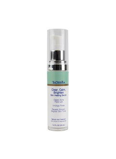 TriDerma Clear Calm Brighten Skin Serum With 2% Salicylic Acid And Niacinamide Reveals Smoother Brighter More Even Skin Clears Acne Blemishes Blackheads And Unclogs Pores 1 Oz  - Image 1